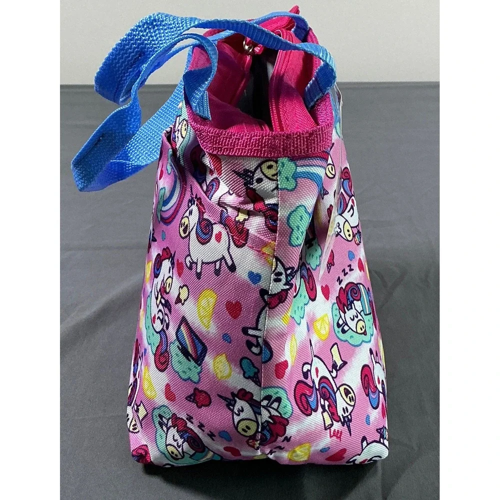 Igloo Lunch Tote Cooler Bag Pink Blue Unicorns Insulated Zipper New with Tags